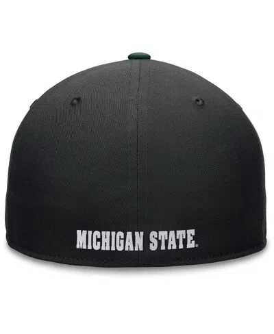Top Of The World Men's Black/green Michigan State Spartans Rally Two-tone Fitted Hat