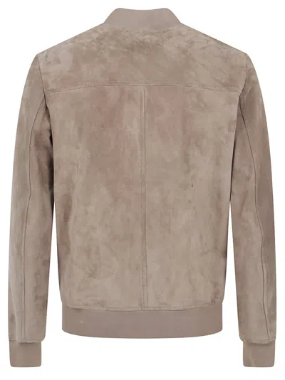 Salvatore Santoro Lamb Leather Jacket With Button-up Front In Brown