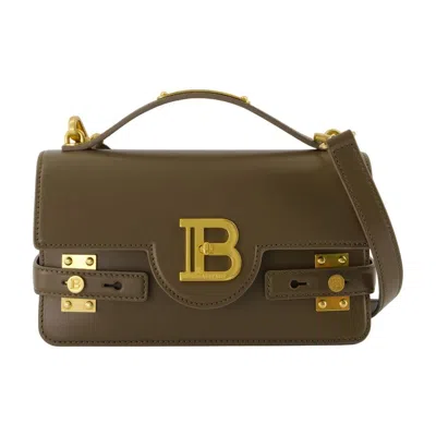 Balmain B-buzz 24 Shoulder Bag - Leather - Khaki