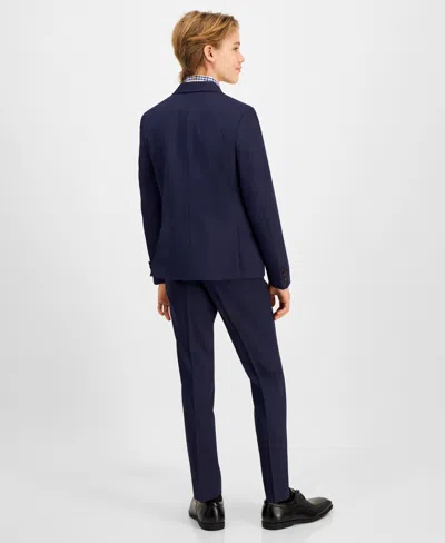 B By Brooks Brothers Big Boys Classic Fit Stretch Suit Jacket In Blue