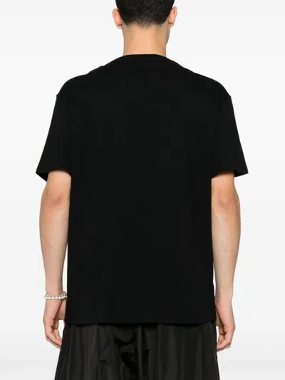 Alexander Mcqueen Logo Print Crewneck T-shirt In Black