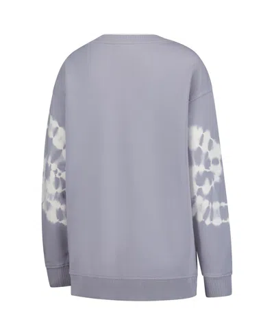 The Wild Collective Gray Indiana Fever Double Collar Fleece Pullover Sweatshirt In Gray