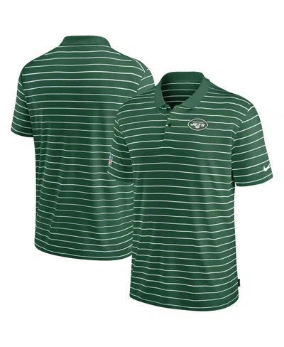 Nike Men's Green New York Jets Sideline Lock Up Victory Performance Polo Shirt In Green