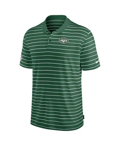 Nike Men's Green New York Jets Sideline Lock Up Victory Performance Polo Shirt In Green