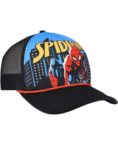 Lids Men's Black Spider-man Big Front Adjustable Trucker Hat