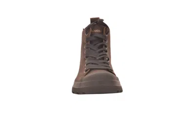 Pànchic Panchic Military Green Waxed Suede Ankle Boots In Brown