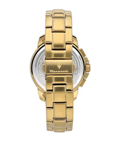 Maserati Men's Date Gold Metal Band Watch, 44mm