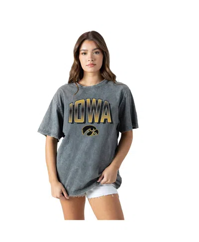 Gameday Couture Women's Gray Iowa Hawkeyes Snow Washed Relaxed Fit Classic T-shirt In Gray