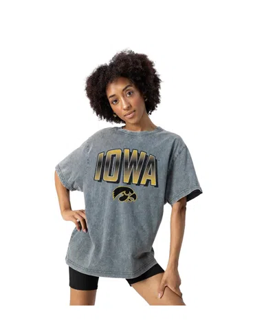 Gameday Couture Women's Gray Iowa Hawkeyes Snow Washed Relaxed Fit Classic T-shirt In Gray