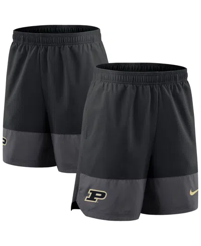 Nike Men's Black Purdue Boilermakers 2025 Sideline Performance Shorts In Black