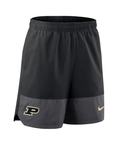 Nike Men's Black Purdue Boilermakers 2025 Sideline Performance Shorts In Black