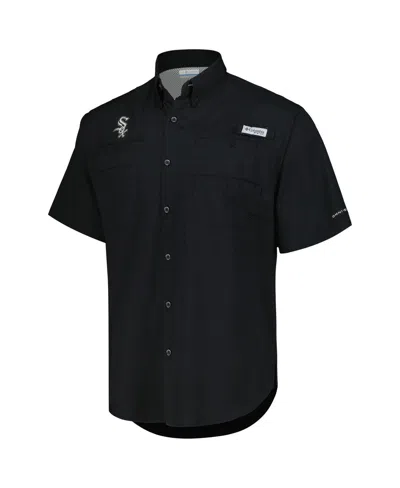 Columbia Men's Black Chicago White Sox Tamiami Omni-shade Button-down Shirt In Black