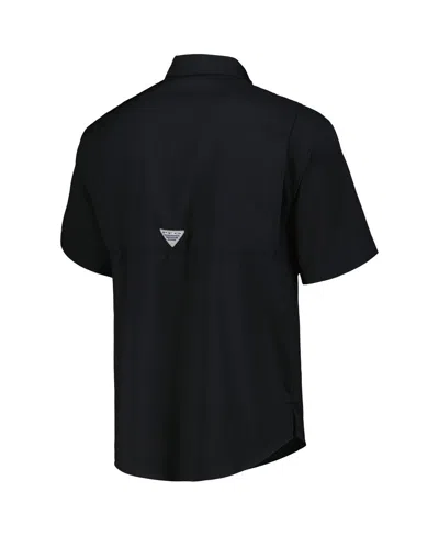 Columbia Men's Black Chicago White Sox Tamiami Omni-shade Button-down Shirt In Black