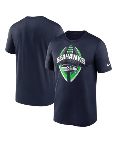 Nike Men's College Navy Seattle Seahawks Legend Icon Performance T-shirt In Blue