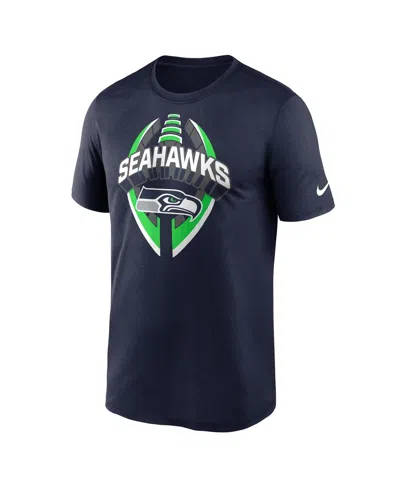 Nike Men's College Navy Seattle Seahawks Legend Icon Performance T-shirt In Blue