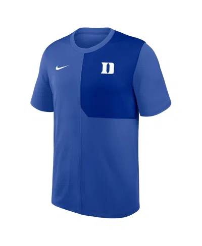 Nike Men's Royal Duke Blue Devils 2025 Sideline Uv Performance Coach T-shirt In Blue