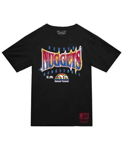 Mitchell & Ness Men's Black Denver Nuggets Worldwide Collection Glow Up T-shirt In Black