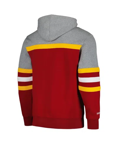 Mitchell & Ness Men's  Garnet Florida State Seminoles Head Coach Pullover Hoodie In Red