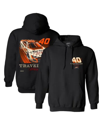 Jr Motorsports Official Team Apparel Men's Black Justin Allgaier Traveller Whiskey Car Pullover Hoodie Sweatshirt