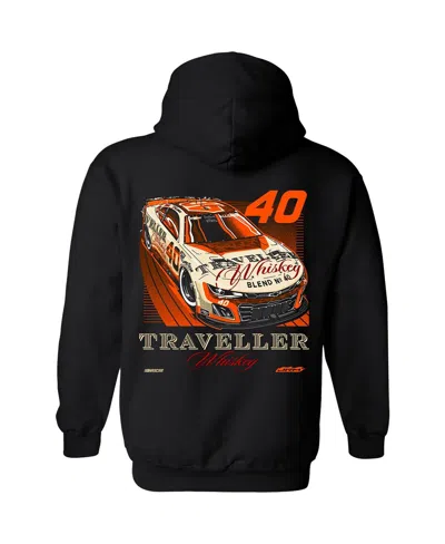 Jr Motorsports Official Team Apparel Men's Black Justin Allgaier Traveller Whiskey Car Pullover Hoodie Sweatshirt
