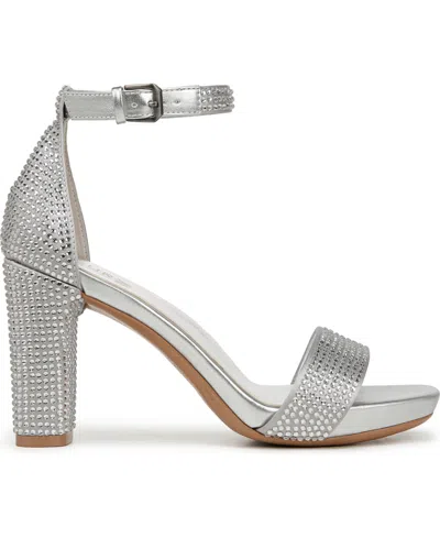 Naturalizer Joy-glitz Platform Dress Sandals In Silver