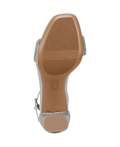 Naturalizer Joy-glitz Platform Dress Sandals In Silver