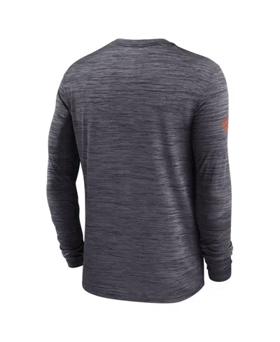 Nike Men's Black Cincinnati Bengals Sideline Velocity Performance Long Sleeve T-shirt In Gray