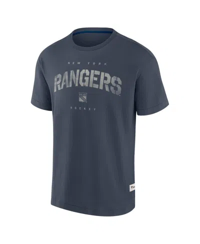 Fanatics Men's Navy New York Rangers Elements Weathered Tonal Future Ground T-shirt In Blue