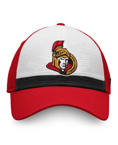 Fanatics Men's White/red Ottawa Senators Breakaway Current Jersey Flex Hat