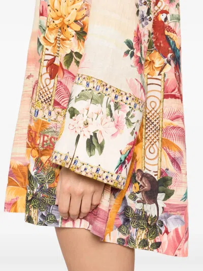 Camilla Linen Mini Dress In Pink