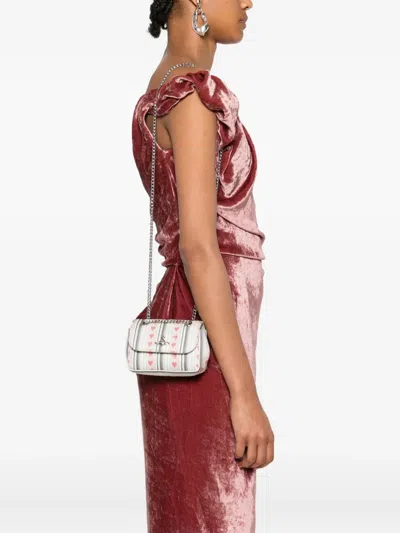 Vivienne Westwood Linen Heart Stripes Mini Bag