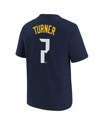 Nike Big Boys And Girls Trea Turner Navy Philadelphia Phillies Fuse City Connect Name Number T-shirt In Blue
