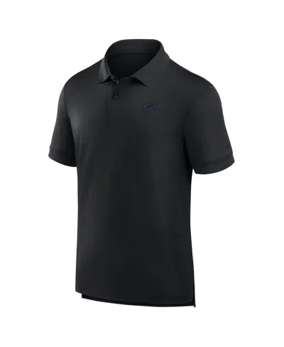 Fanatics Men's Black New York Jets Front Office Move Mono Polo Shirt In Black