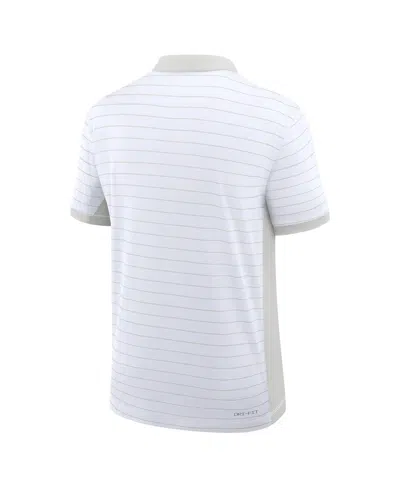 Jordan Men's White Oklahoma Sooners 2025 Early Season Coaches Sideline Victory Stripe Performance Polo Shir In White