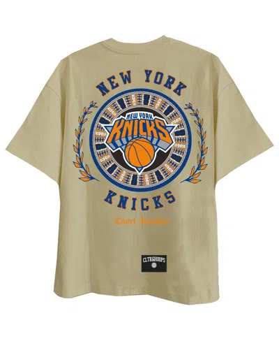 Two Hype Men's Khaki New York Knicks Worldwide Collection Premium T-shirt