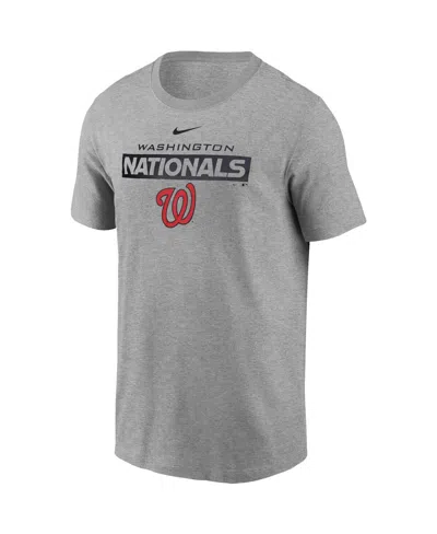 Nike Men's Heather Gray Washington Nationals Team T-shirt In Gray
