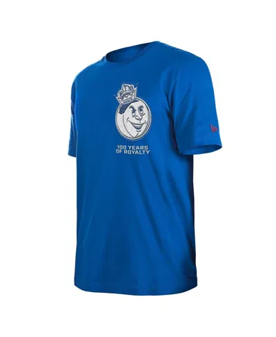 New Era Men's Blue Sacramento Kings 2024/25 City Edition Chenille Heavyweight T-shirt In Blue