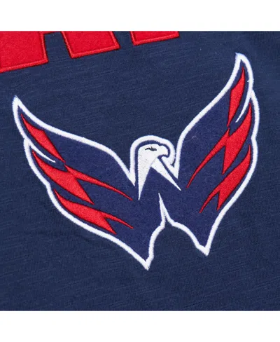 Mitchell & Ness Navy/red Washington Capitals Legendary Slub Raglan Long Sleeve T-shirt In Blue