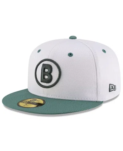 New Era Men's White/green Boston Red Sox 2025 City Connect Batting Practice 59fifty Fitted Hat