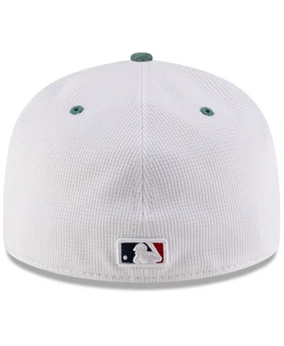 New Era Men's White/green Boston Red Sox 2025 City Connect Batting Practice 59fifty Fitted Hat