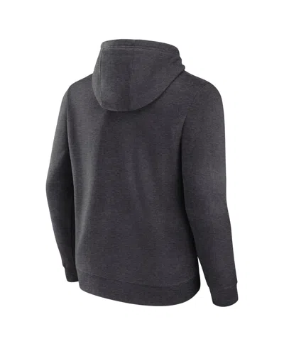 Fanatics Men's Heather Charcoal Texas Longhorns Horizontal Block Fleece Pullover Hoodie In Gray