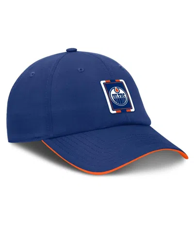 Fanatics Men's Royal/orange Edmonton Oilers Authentic Pro Ripstop Adjustable Hat