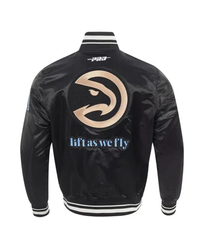 Pro Standard Men's Black Atlanta Hawks 2024/25 City Edition Satin Full-snap Jacket In Black