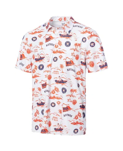 Reyn Spooner White Houston Astros Pua Performance Polo In Multi