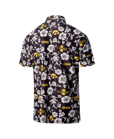 Reyn Spooner Men's Black Iowa Hawkeyes Performance Polo Shirt In Black