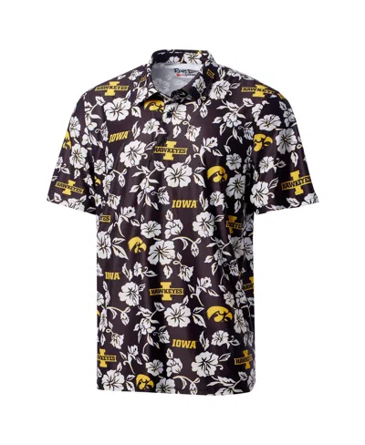 Reyn Spooner Men's Black Iowa Hawkeyes Performance Polo Shirt In Black