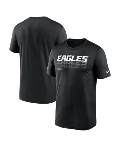Nike Black Philadelphia Eagles Sideline Legend Performance T-shirt In Black