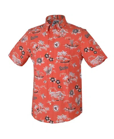 Reyn Spooner Orange Baltimore Orioles Kekai Button-down Shirt In Red