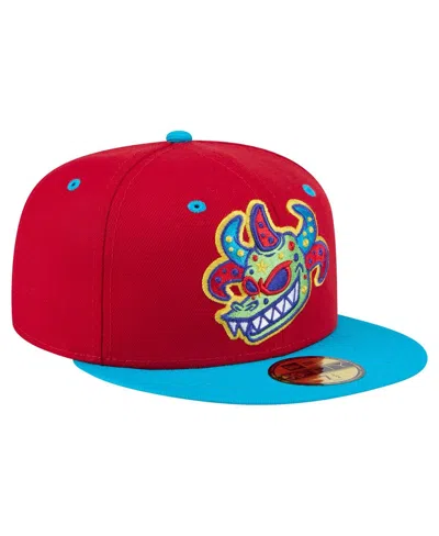 New Era Men's Red Scranton Wilkes-barre Railriders Copa De La Diversion 59fifty Fitted Hat