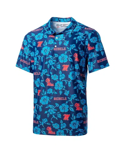 Reyn Spooner Men's Navy Ole Miss Rebels Performance Polo Shirt In Blue